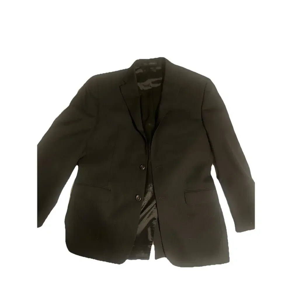 Chaps Black Wool Two‑Button Blazer Sport Coat Men's Medium